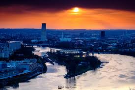 Basel Rhine River and Cathedral